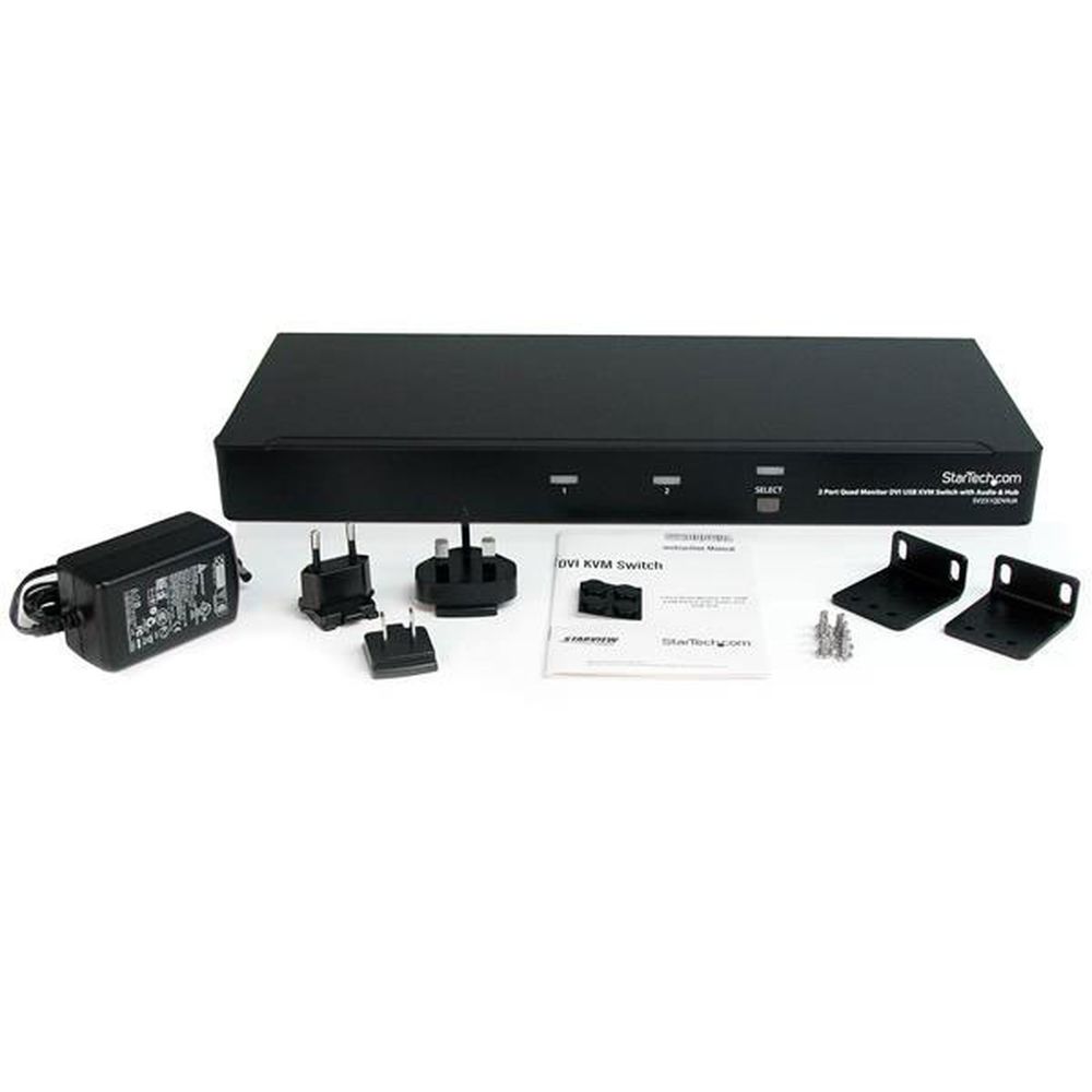 Startech - STARTECH Commutateur KVM DVI USB - pour 2 Ordinateurs avec Audio et 4 écrans DVI - Hub