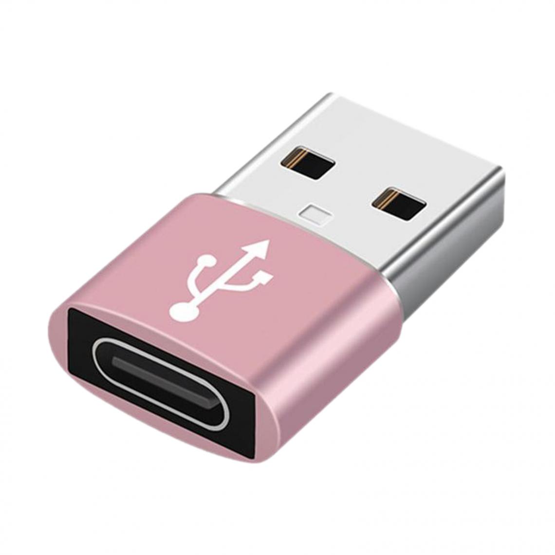 marque generique - Adaptateur De Convertisseur USB Vers USB C Multicolore 2 En 1 Pour Transfert De Données PC Portable Noir - Hub