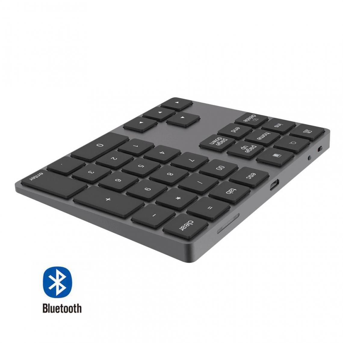 Generic -  Pavé numérique Avatto  Bluetooth sans fil en alliage d’aluminium  pour ordinateur Windows, Mac OS et Android 14.7 * 11.5 * 1.3 cm - Noir  - Clavier