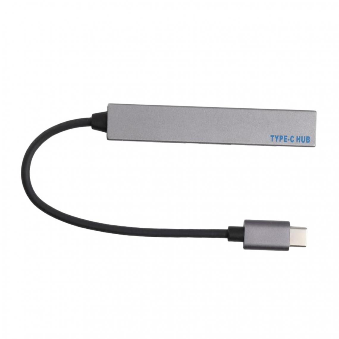 marque generique - Adaptateur 4 Ports USB 3.1 Vers USB-C Hub De Type C Pour Téléphone Portable Gris - Hub