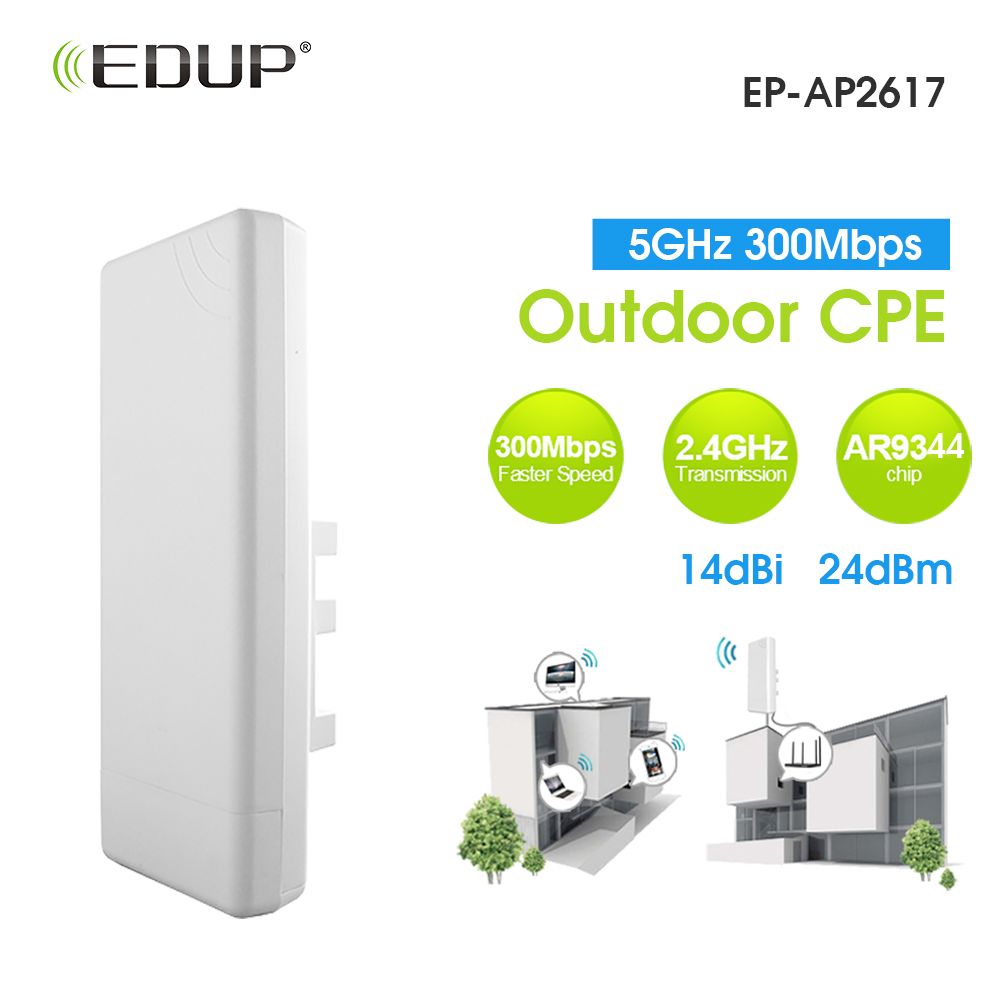 marque generique - EDUP EP - CPE2617 300Mbps sans fil 2,4 GHz extérieur CPE Wireless Bridge AP - Modem / Routeur / Points d'accès