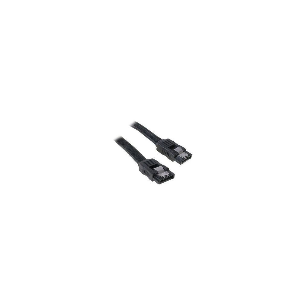 Bitfenix - Câble SATA III Alchemy - 30 cm - gaines Noir / Noir - Câble tuning PC