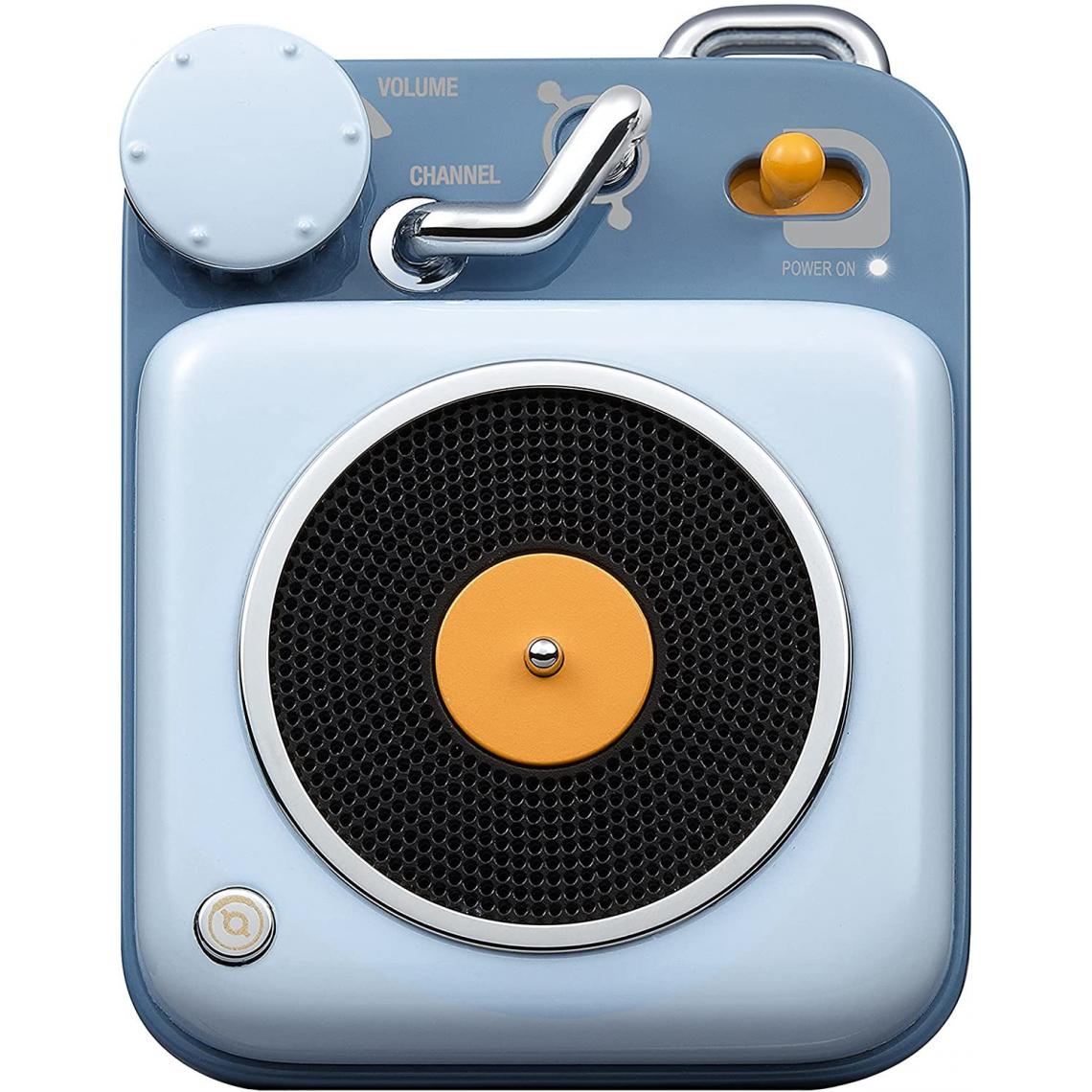 Chrono - Rétro Haut-Parleur Bluetooth- Button Haut-Parleur sans Fil Bluetooth-Portable Rétro Vintage Loudspeaker-Enceinte Portable Bluetooth pour Maison Bureau Cuisine Voyages et l'extérieur,Blue - Enceintes Hifi