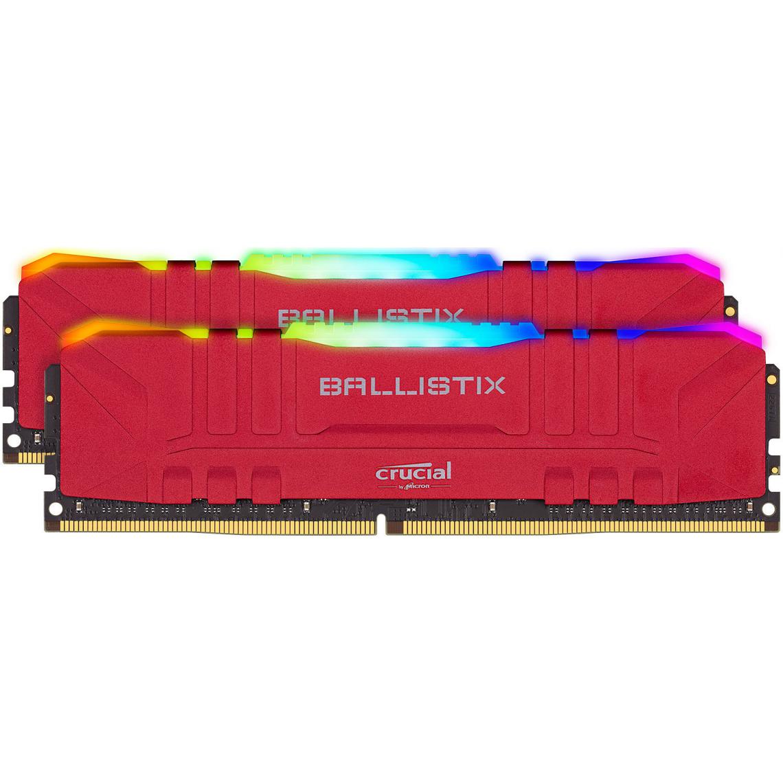 Ballistix - Red RGB DDR4 32 Go (2 x 16 Go) 3200 MHz CL16 - RAM PC Fixe