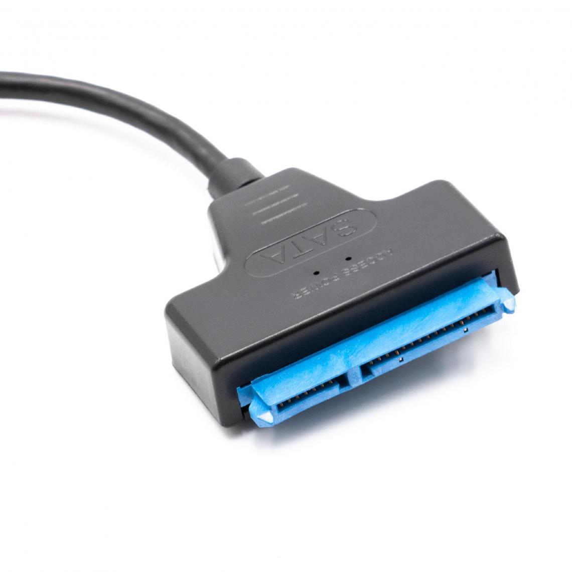 Vhbw - vhbw SATA III vers USB 3.0 Câble de raccordement pour disque dur 2'5" HDD, SSD Plug & Play bleu / noir - Accessoires alimentation