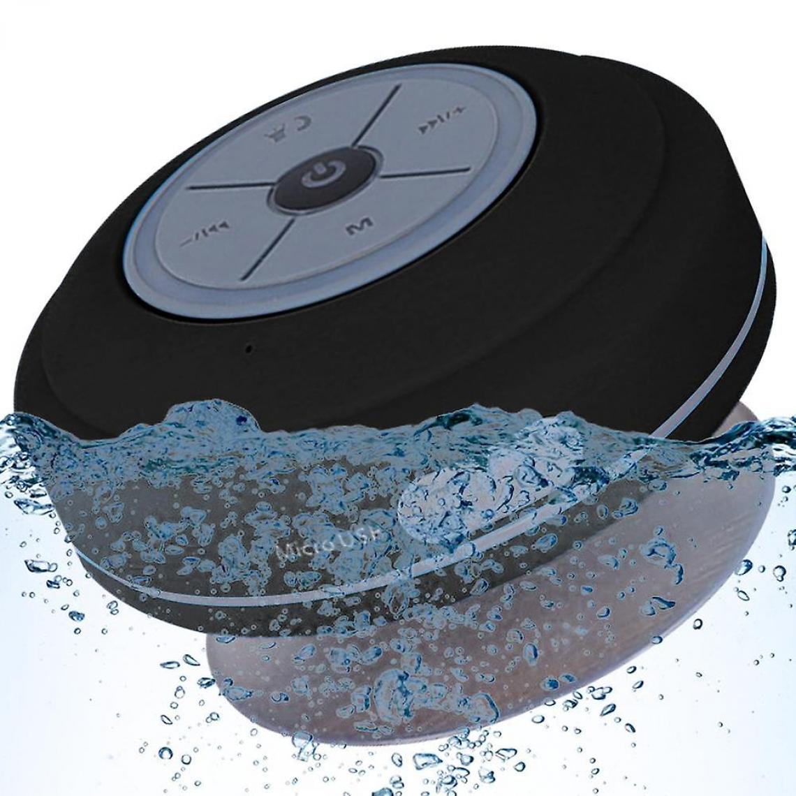 Universal - Haut-parleur de douche BLUETOOTH Bluetooth (noir) Résistant à l'eau Radio Radio TF FM - Enceinte PC