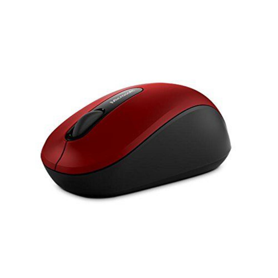 Microsoft - Microsoft Bluetooth Mobile Mouse 3600 Souris BlueTrack Ambidextre Noir, Rouge - Souris (Ambidextre, BlueTrack, Bluetooth, 63 g, Noir, Rouge) - Souris
