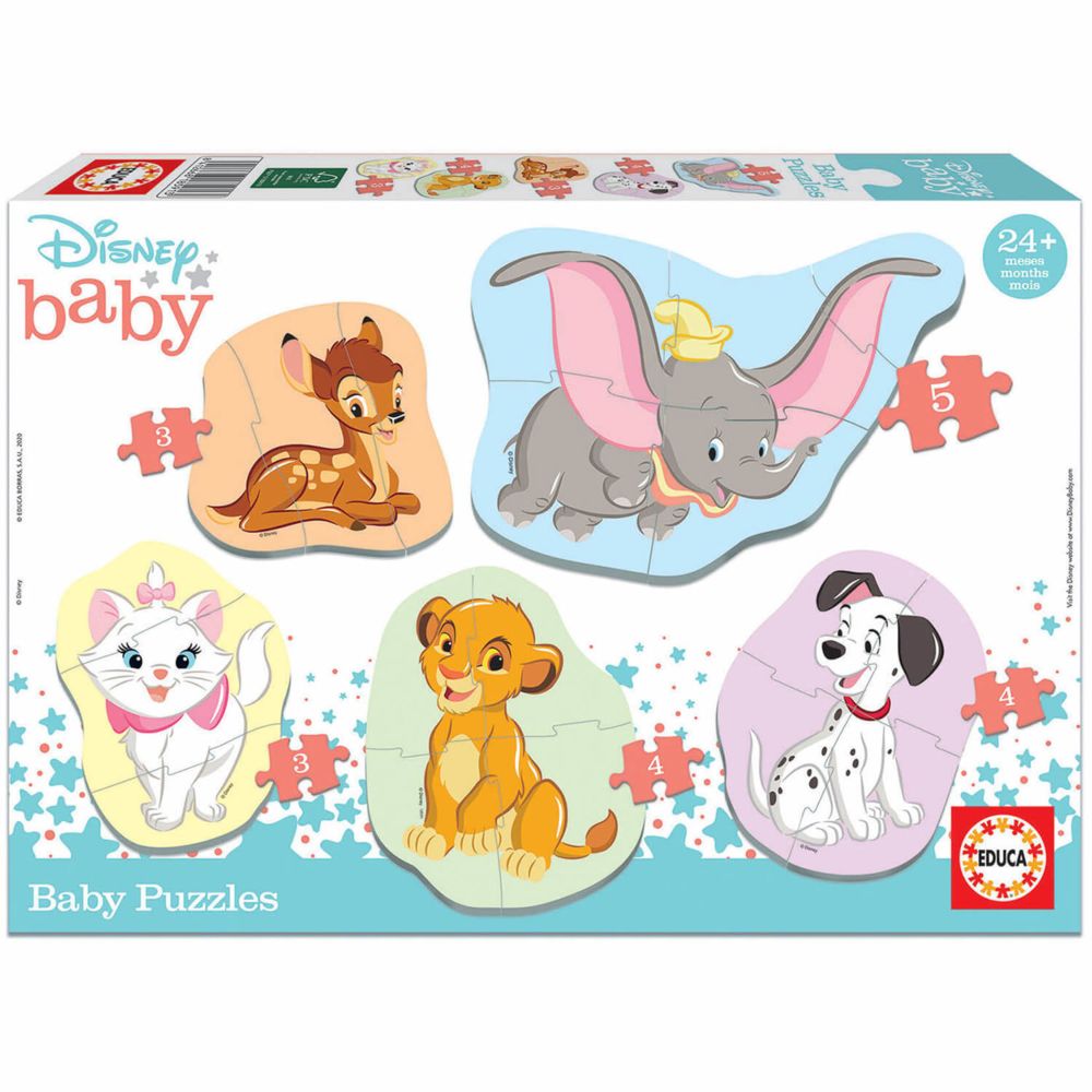 Educa - Baby puzzle : 5 puzzles de 3 à 5 pièces : Disney baby - Puzzles Enfants
