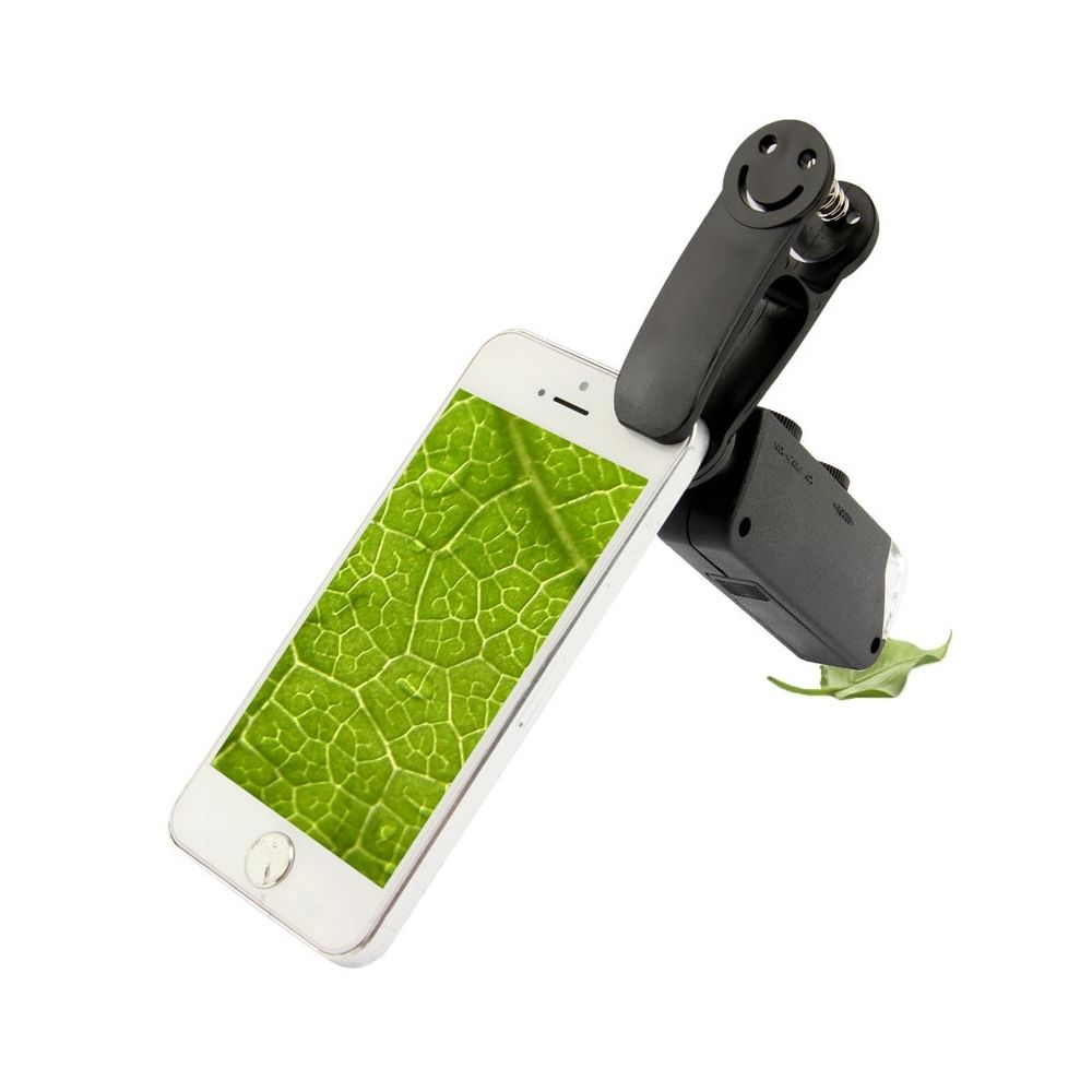 Wewoo - Microscope de téléphone portable de noir 60-100X Zoom avec l'agrafe universelle de sourire, - Objectif Photo