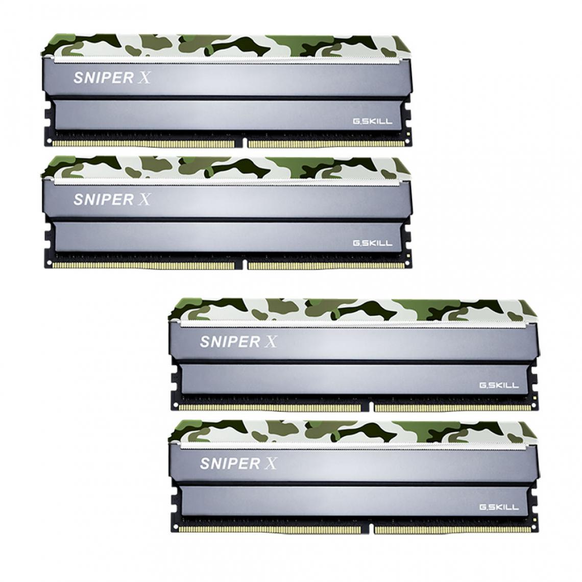 Gskill - Sniper X Series 64 Go (4x 16 Go) DDR4 2400 MHz CL17 - RAM PC Fixe