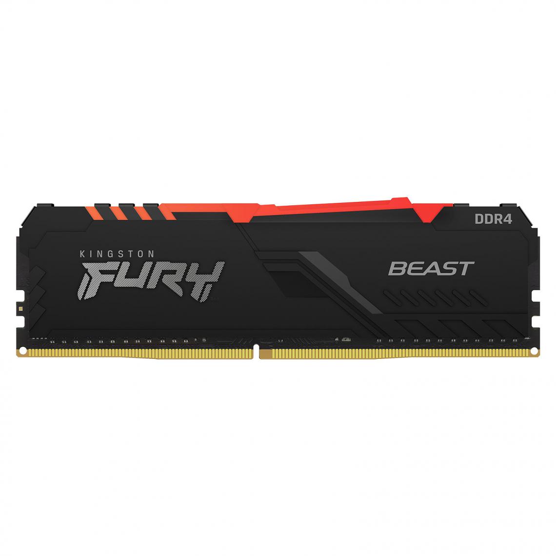 Kingston - FURY Beast RGB 16 Go DDR4 3200 MHz CL16 - RAM PC Fixe
