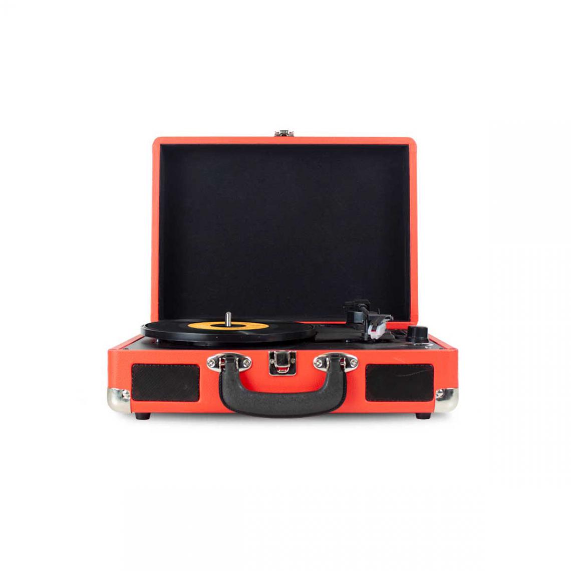 Prixton - Tourne-disque vinyle VC400 - Bluetooth - Rouge - Platine