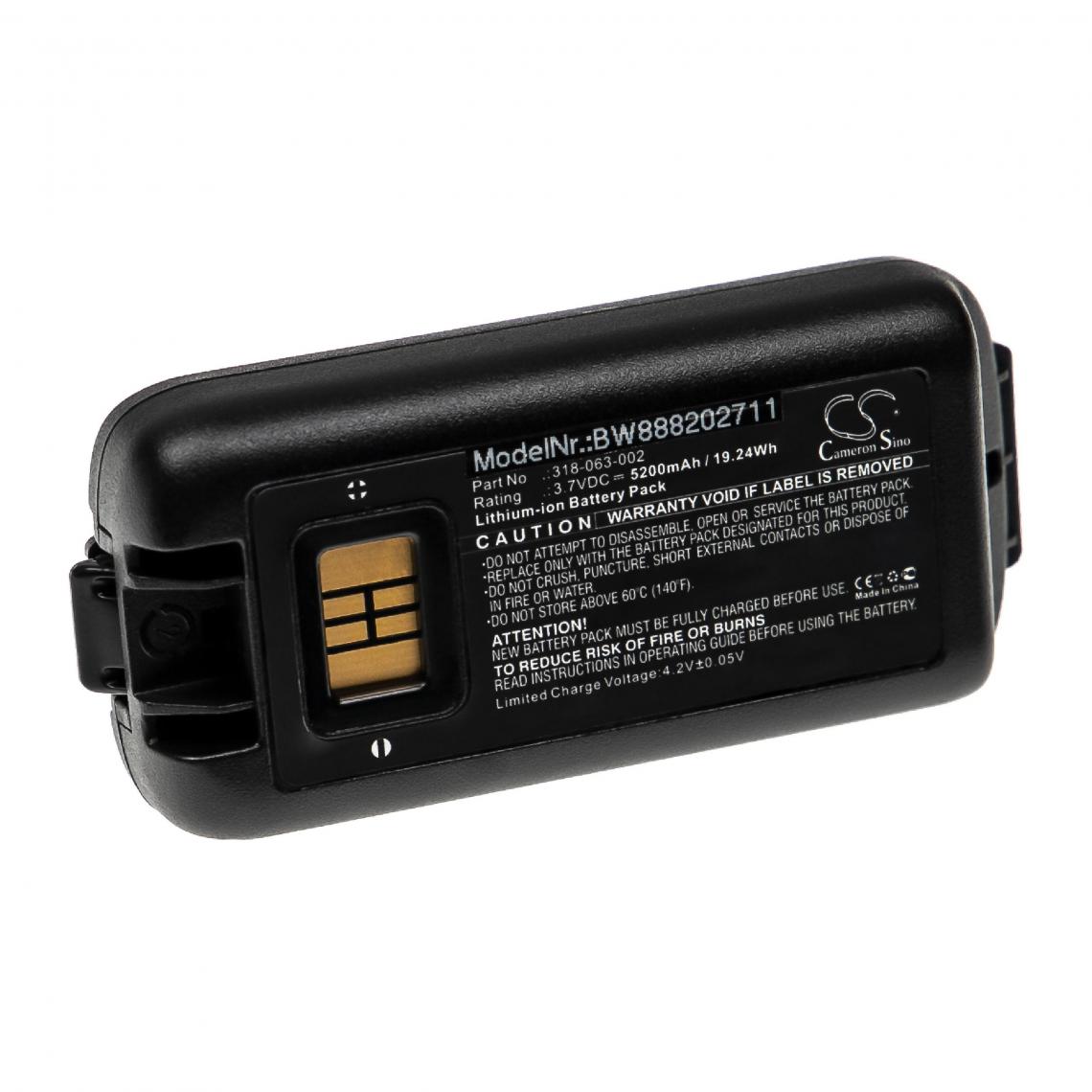 Vhbw - vhbw Batterie compatible avec Honeywell CK3, CK3B, CK3X, CK3XR, CK65, CK71, CK75 ordinateur handheld (5200mAh, 3,7V, Li-ion) - Caméras Sportives