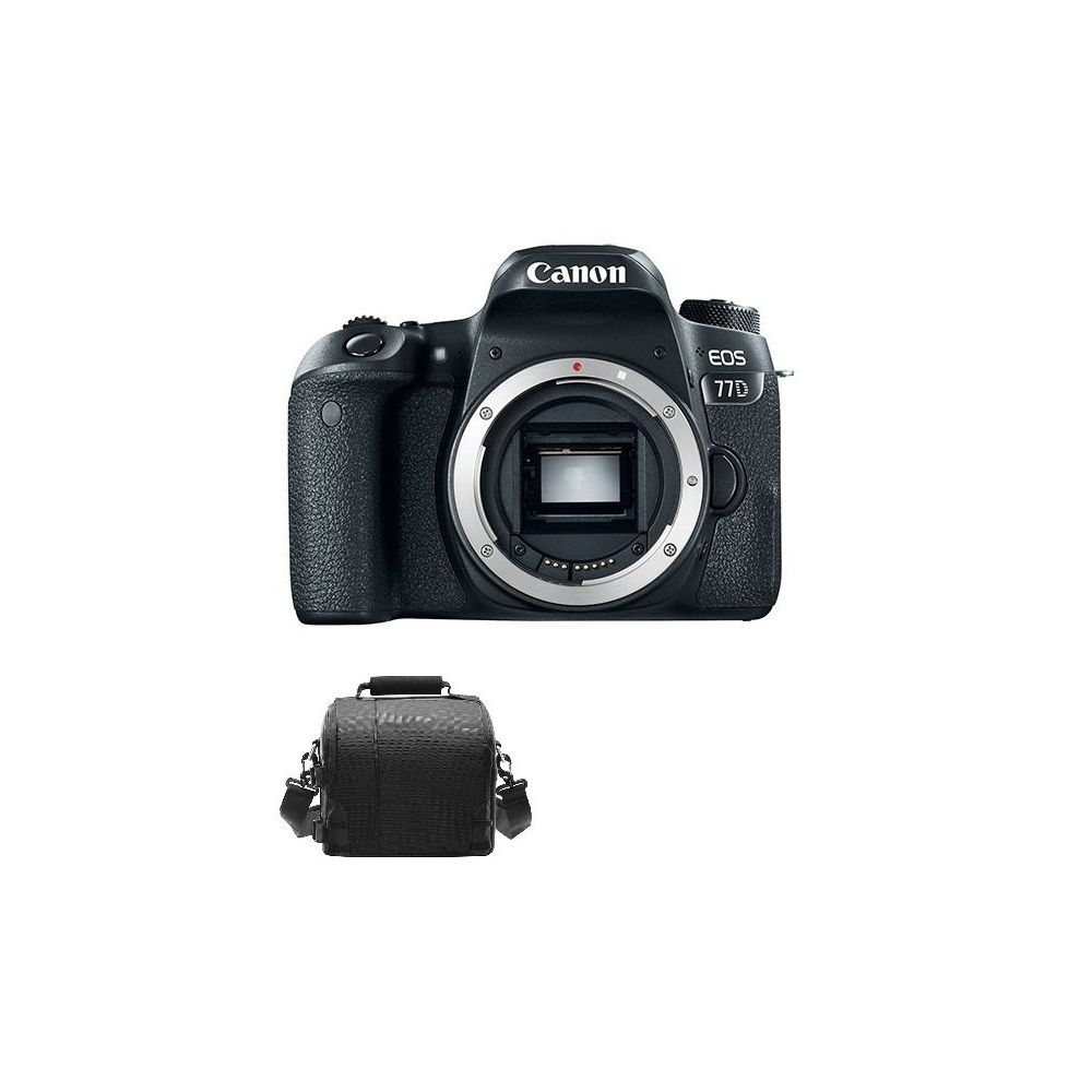 Canon - CANON EOS 77D Body + camera Bag - Reflex Grand Public