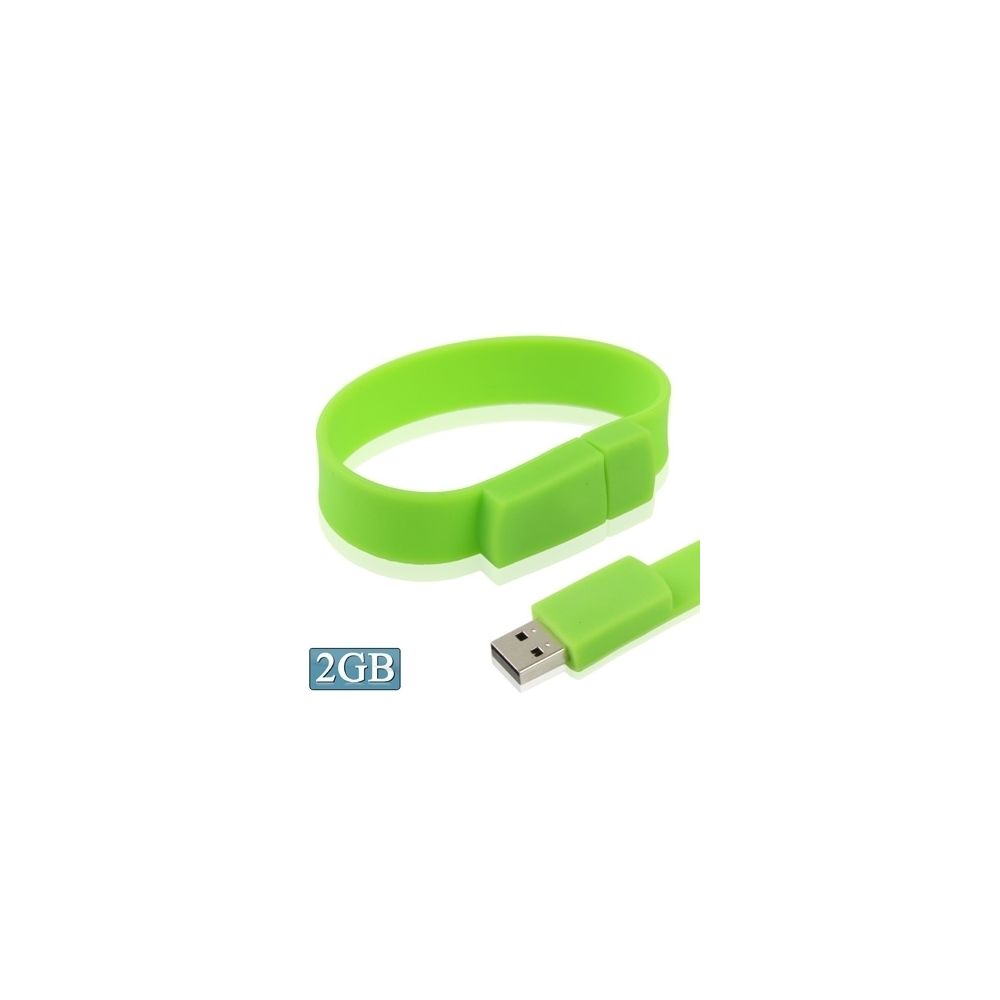 Wewoo - Clé USB vert Disque Flash USB 2.0 Bracelets Silicon 2 Go - Clés USB