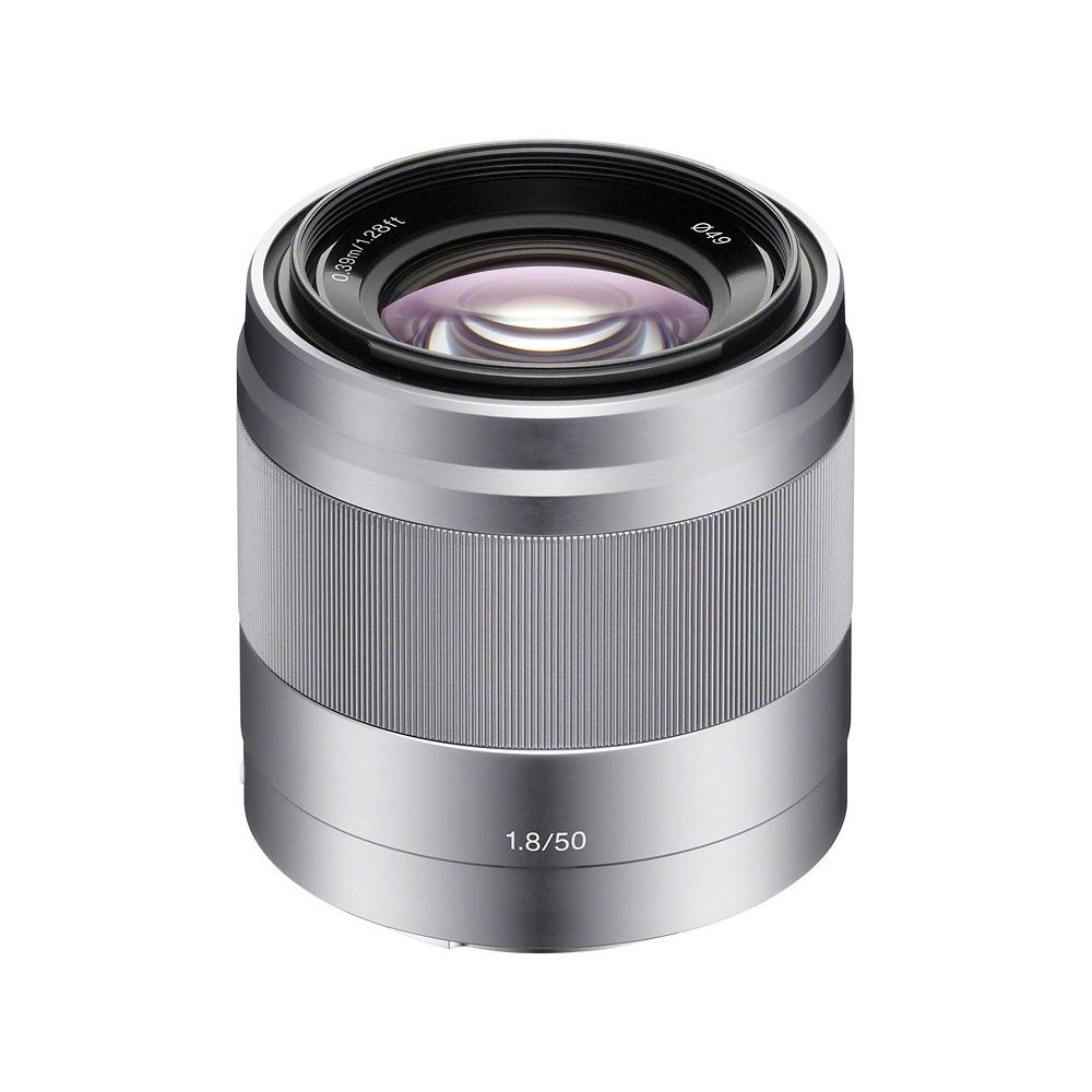 Sony - SONY Objectif SEL E 50 mm f/1,8 OSS Silver - Objectif Photo