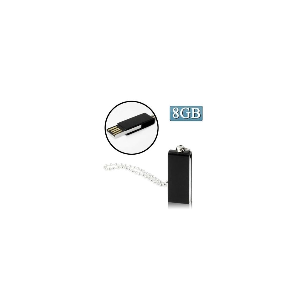 Wewoo - Clé USB noir Mini disque flash USB rotatif 8 Go, - Clés USB