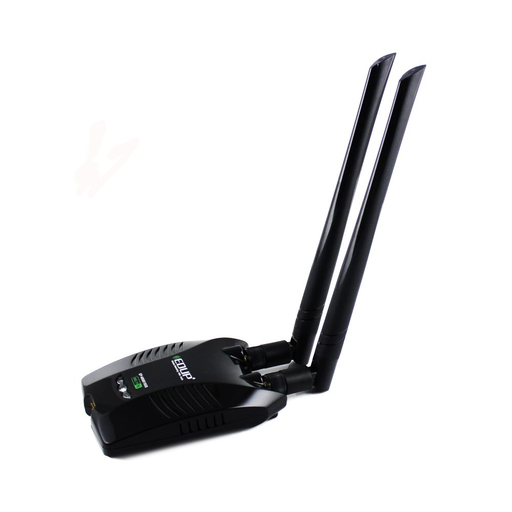 marque generique - Adaptateur USB sans fil 2,4 GHz 150 Mbps 802.11 b / g / n Carte réseau Wi-Fi WLAN avec antennes doubles 6 dBi - Noir - Modem / Routeur / Points d'accès