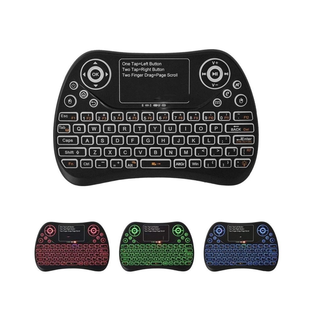 Wewoo - Mini clavier sans fil avec pavé tactile rechargeable Fly Mouse 2.4GHz Smart Game rétroéclairé à trois couleurs - Personnalisation du PC