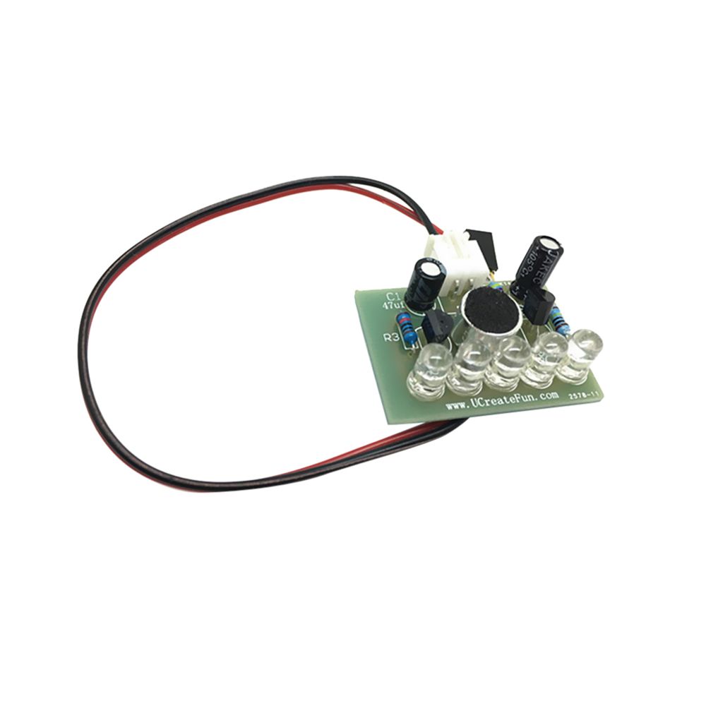 marque generique - Kit Électronique Sonore Module avec Câble d'Alimentation Activé Haute Luminosité Musique 5 LED Flasher - Ampli