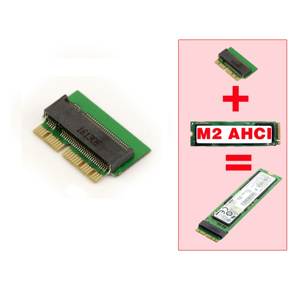 Kalea-Informatique - Adaptateur M2 (M.2 NGFF) vers MACBOOK 2013 2014 2015 Pour monter un SSD M2 PCIe sur un Mac. Version pour SSD de type AHCI. Pour monter un SSD M2 PCIe sur un Mac. Version pour SSD de type AHCI. - Accessoires SSD