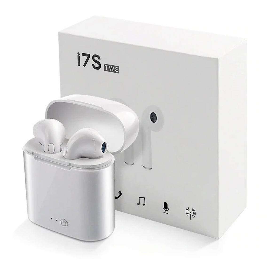Karylax - Écouteurs i7S TWS Blanc pour Smartphone Xiaomi POCO X3 NFC - Ecouteurs intra-auriculaires