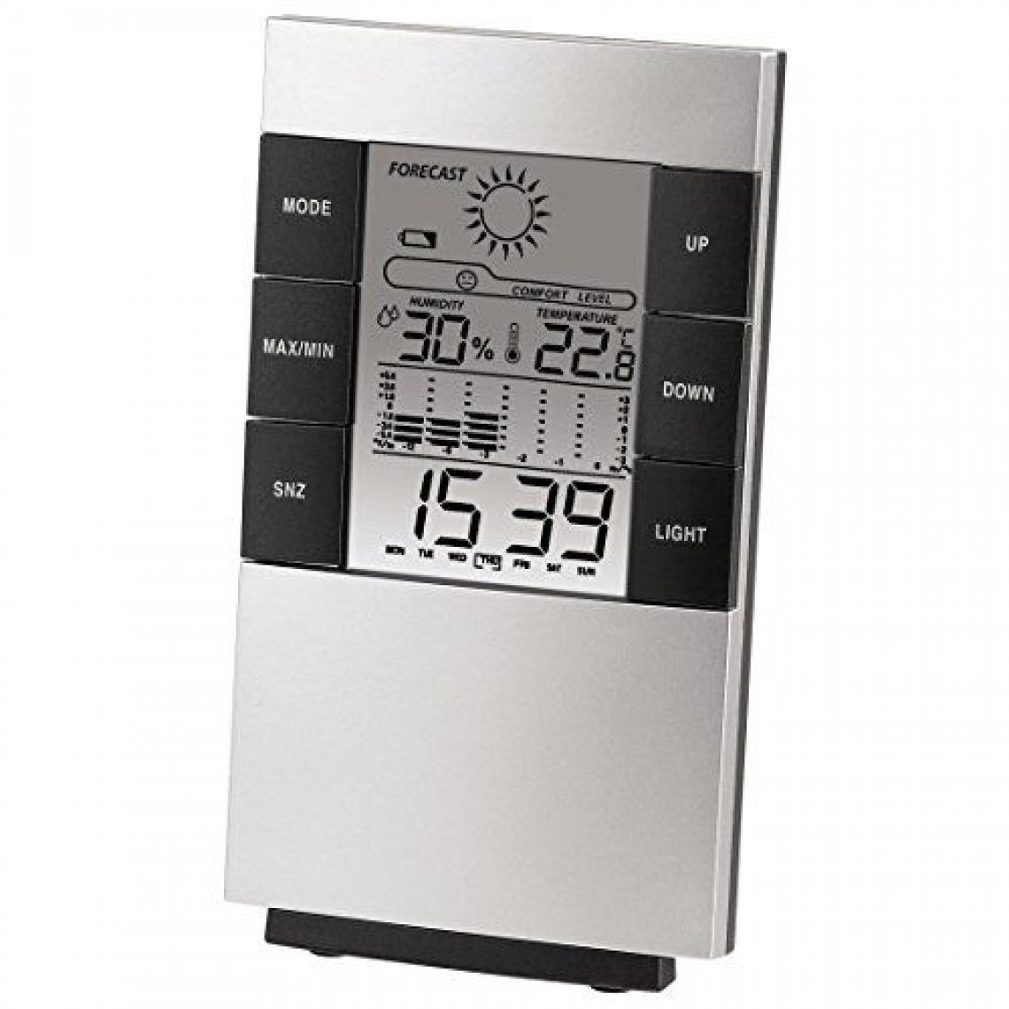 Hama - Hama TH-200 Thermo-hygromètre LCD avec horloge date et réveil - Radio