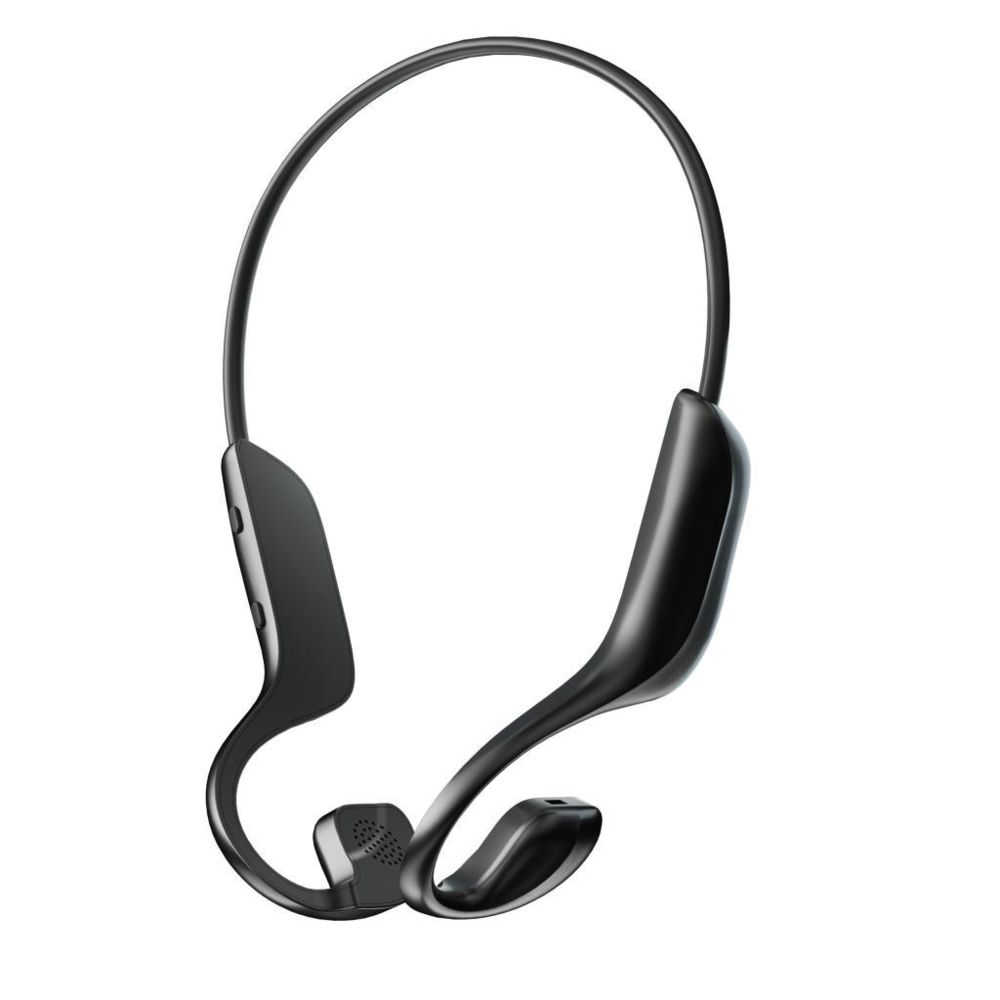 marque generique - Écouteurs résistants à la sueur de Bluetooth d'écouteurs de Conduction d'os sans fil avec le micro pour le noir de Sports - Accessoires casque
