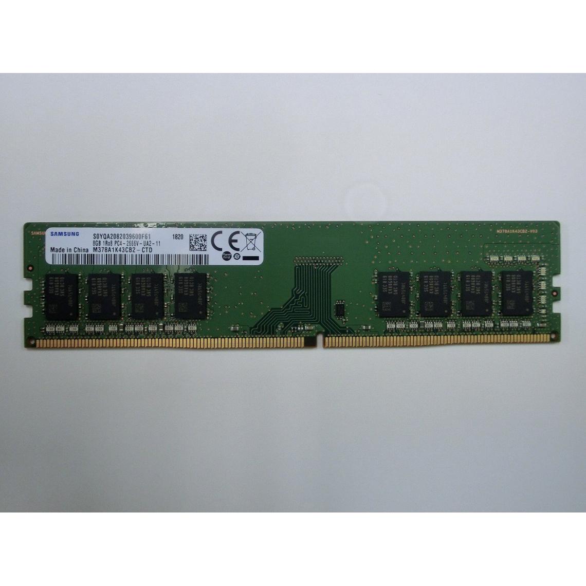 Mercury - Samsung M378A1K43CB2-CTD module de mémoire 8 Go DDR4 2666 MHz (8GB Samsung DDR4 PC4-21300 2666MHz NON-ECC 1.2V DIMM) - RAM PC Fixe