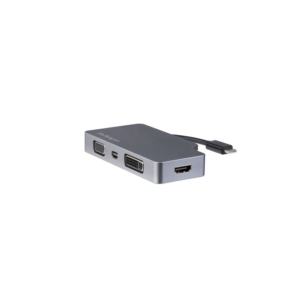 Startech - StarTech.com Adaptateur multiport USB-C gris sidéral avec 4 sorties vidéo - 4K 60 Hz - Accessoires Carte Graphique