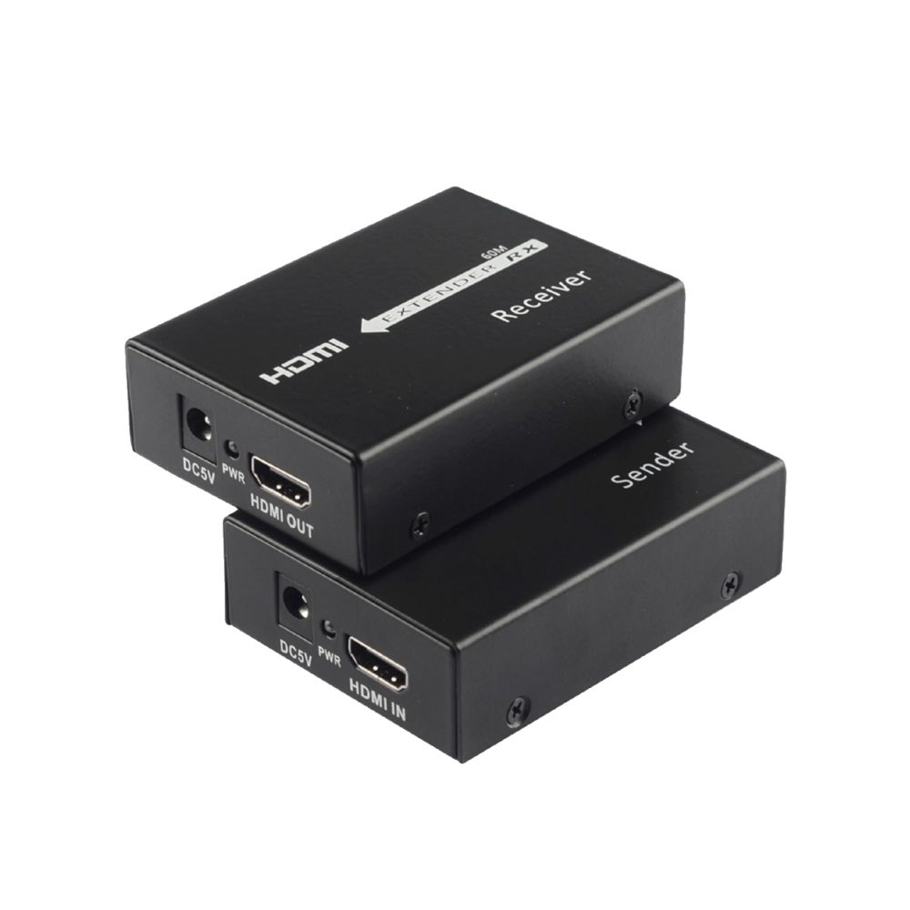 Wewoo - Amplificateur noir Extension HDMI récepteur et expéditeur sur un seul câble CAT5e / CAT6 avec IR, distance de transmission: 60m - Ampli
