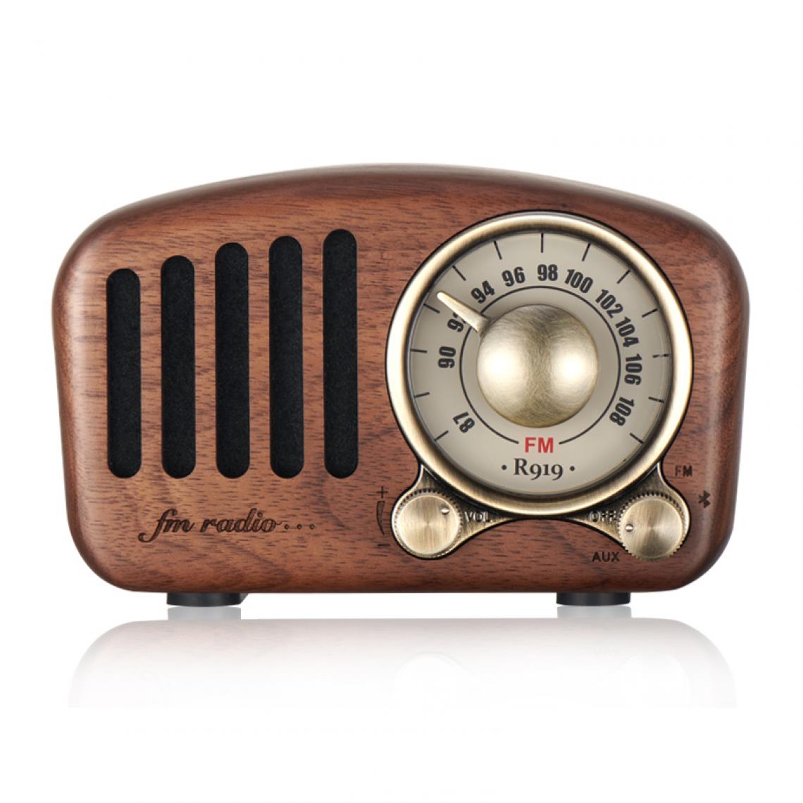 Universal - Vintage Bois FMSD MP3 Radio Bluetooth 5.0 Haut-parleur Vintage Portable Radio avec Old Shape Classic Style Puissant Bass Enhancement | Radio(brun) - Radio