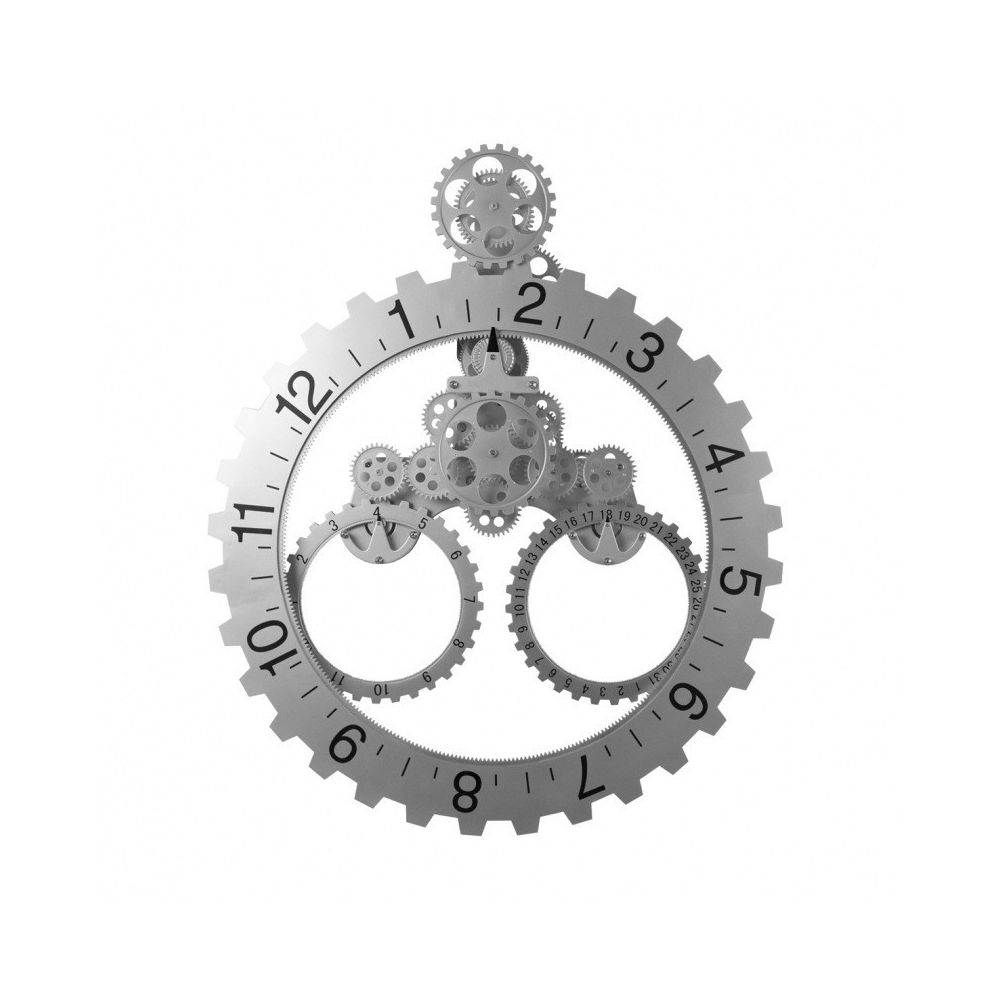 Wewoo - Horloge murale à engrenages mécaniques triangulaires de style européen simple argent - Horloges, pendules