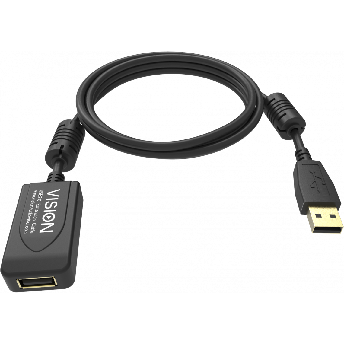 Vision - Vision TC 5MUSBEXT+/BL- câble USB 5 m USB 2.0 USB A Noir - Hub