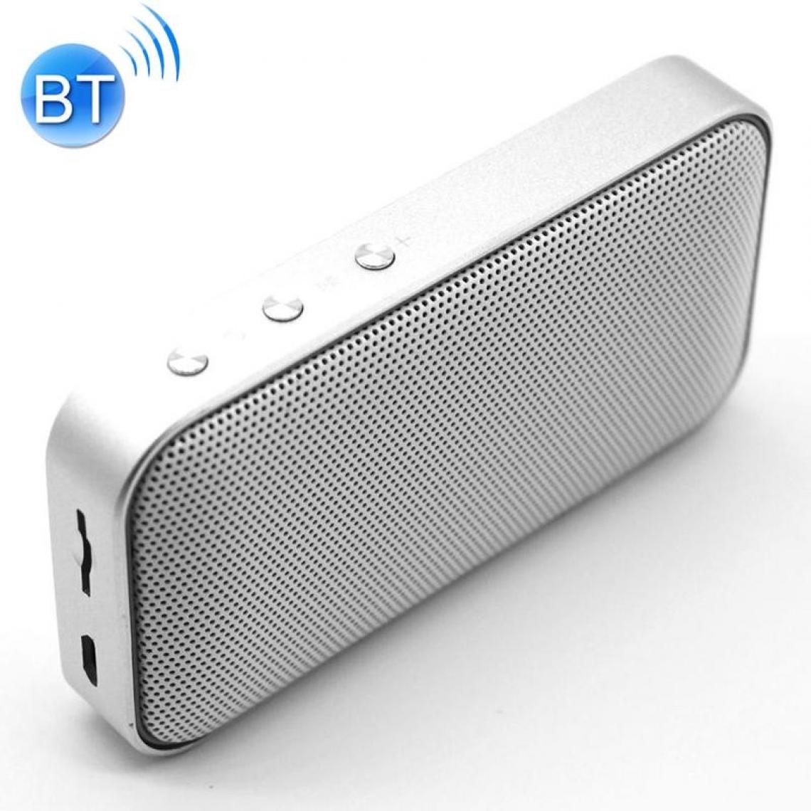 Wewoo - Enceinte Bluetooth BT209 Mini haut-parleur sans fil ultra-mince portatif d'extérieurcarte Micro SD et appel mains libres Argent - Enceintes Hifi