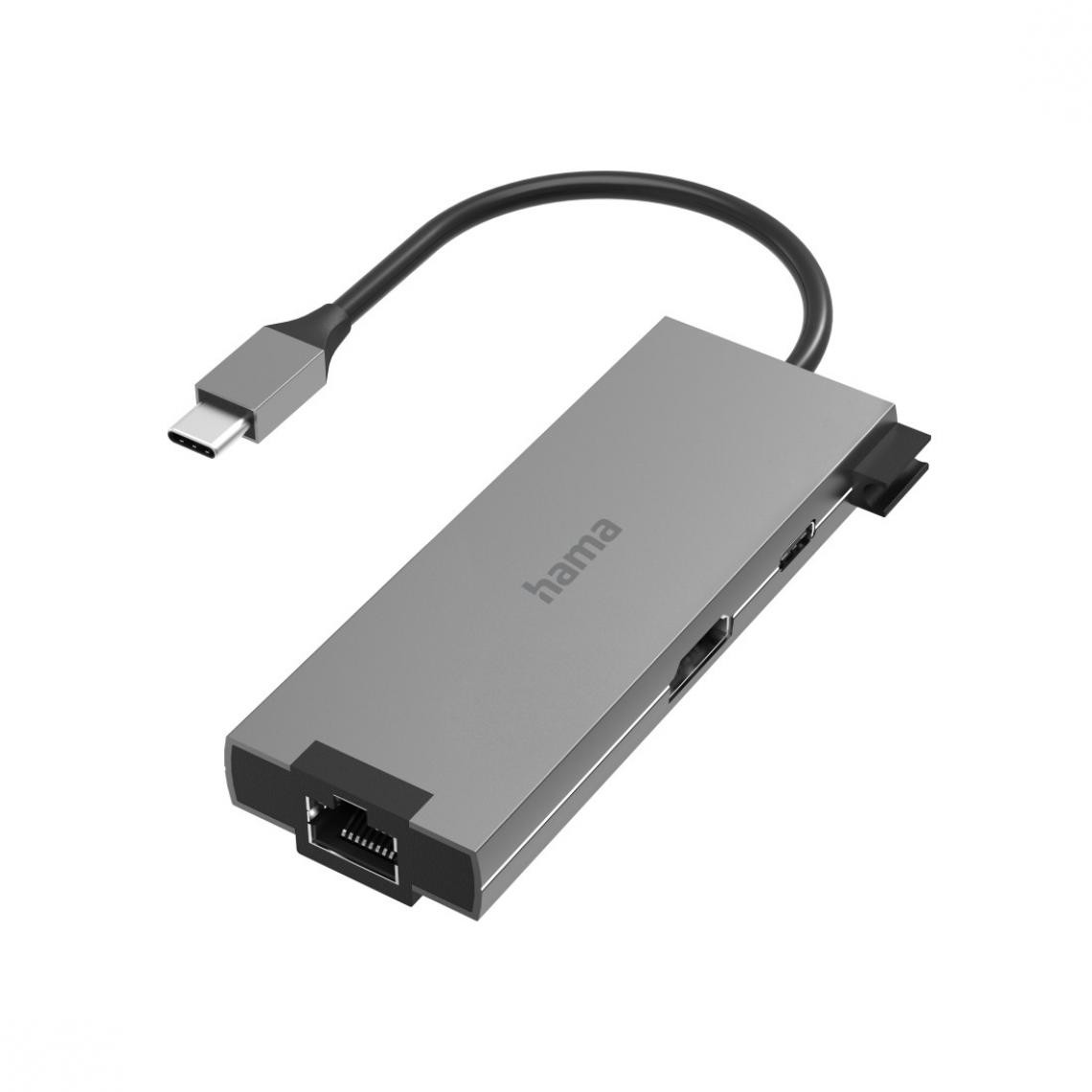 Hama - Hub USB-C, multiport, 5 ports, 2 USB-A, USB-C, HDMI, LAN/Ethernet - Hub