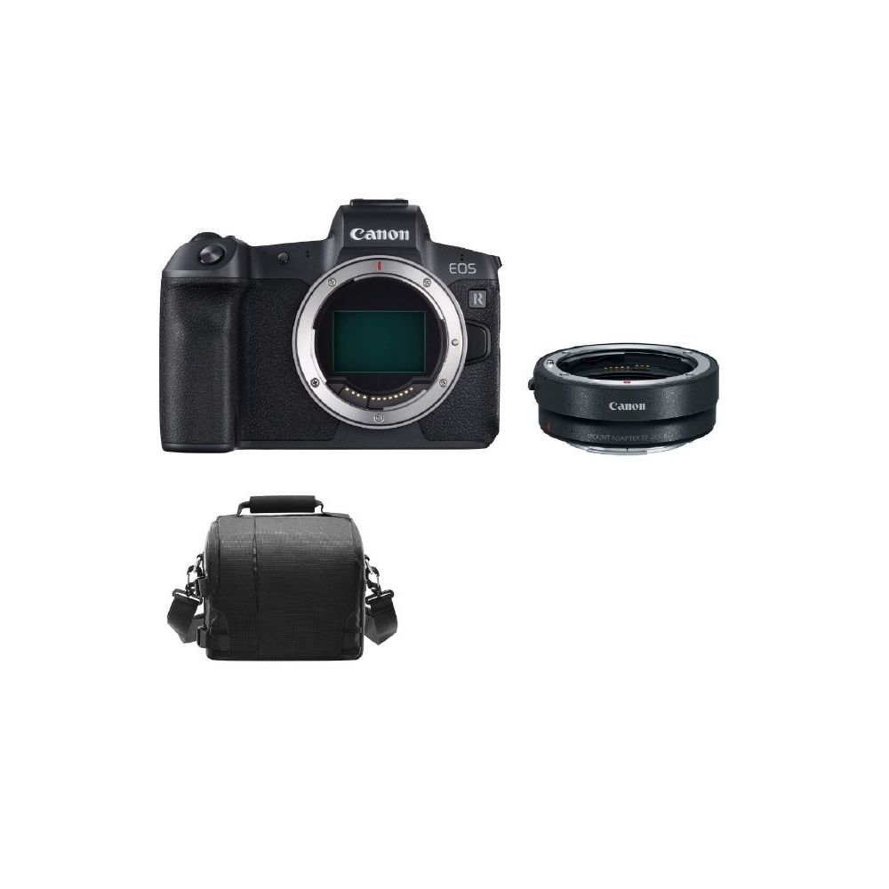 Canon - CANON EOS R Black + EF-EOS R Mount Adapter + camera Bag - Reflex Grand Public