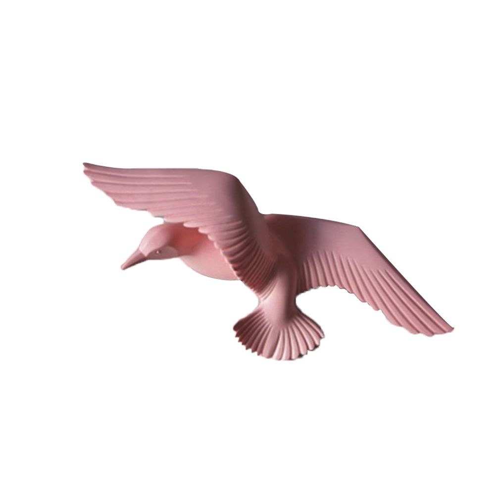 marque generique - Résine 3D Main Volant Mouette Oiseau Artisanat Murale Décoration Suspendue Rose E - Objets déco
