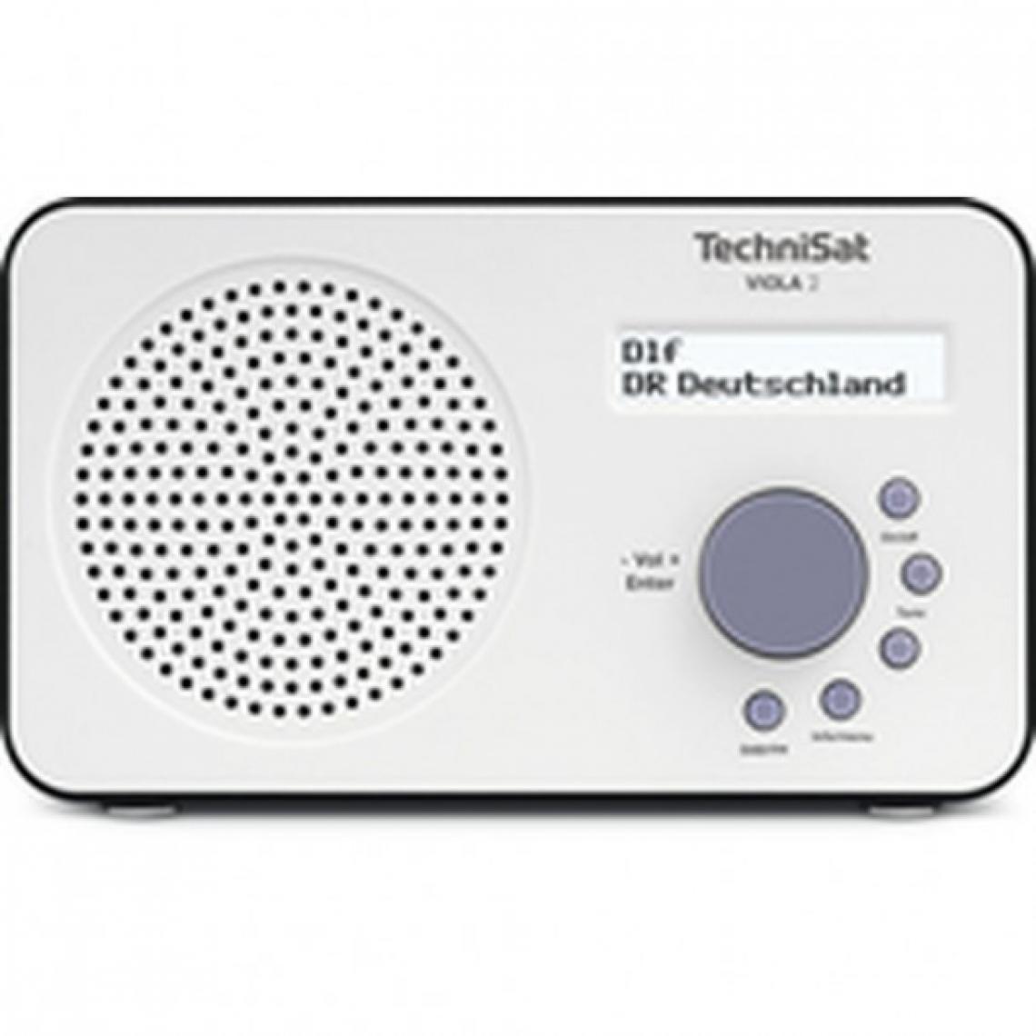 Technisat - Radio transistor VIOLA 2 DAB Blanc/Noir (Reconditionné A+) - Radio