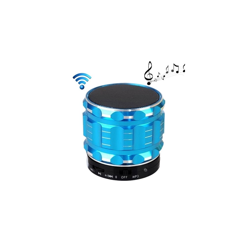 Wewoo - Enceinte Bluetooth d'intérieur bleu Métal mobile stéréo haut-parleur portable avec fonction d'appel mains-libres - Enceintes Hifi