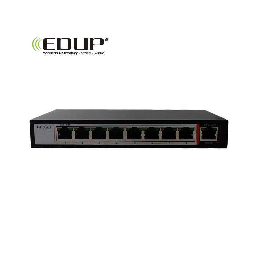 marque generique - edup ep-ps1016 48v / 2a 8 ports 10 / 100mbps commutateur poe ethernet - Modem / Routeur / Points d'accès