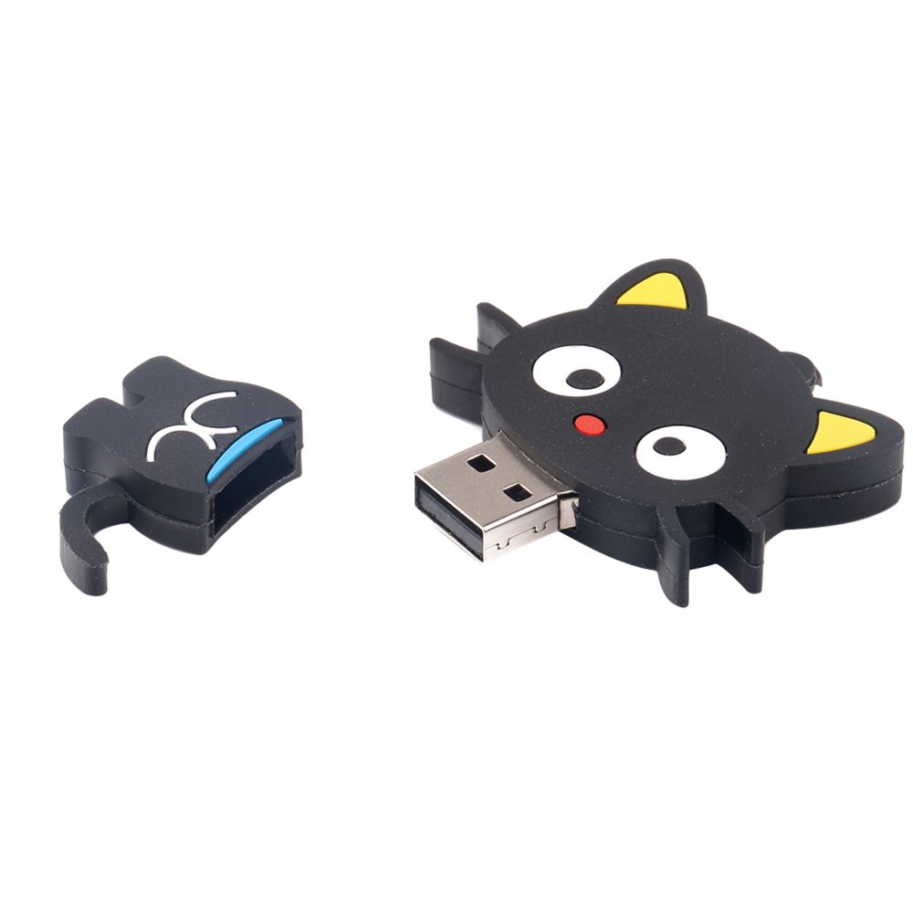 marque generique - Cartoon Black Cat Modèle Usb Flash Drive Pendrive mémoire thumb stick 16gb - Clés USB