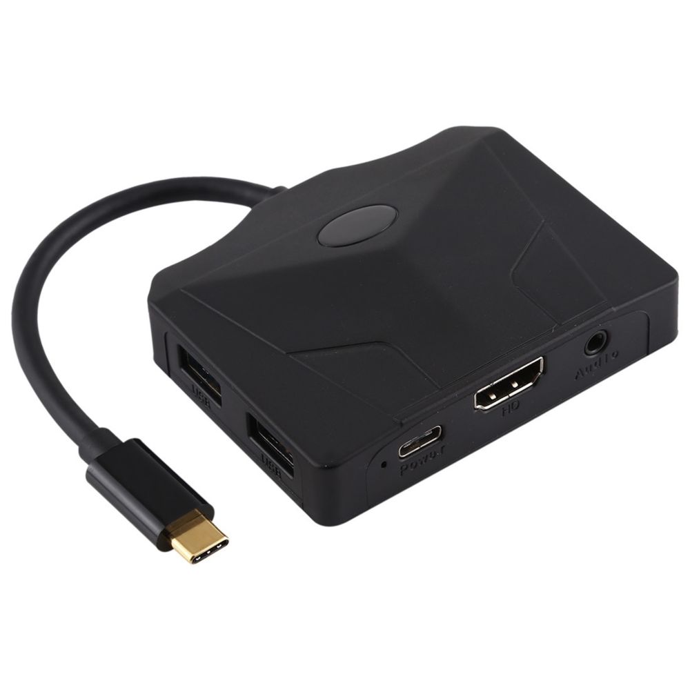 Wewoo - HUB V178B USB-C / Type-C vers USB 3.0 x 3 + USB-C / Type-C + HDMI + Port audio + Lecteur de carte SD / TF Adaptateur HUB multifonction - Hub