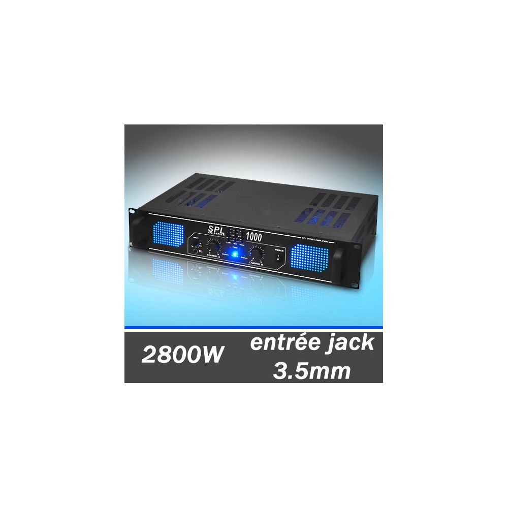 Skytec - Skytec SPL1000 Ampli DJ PA Audio LED 2800W EQ Rack 48cm 2U Skytec - Ampli