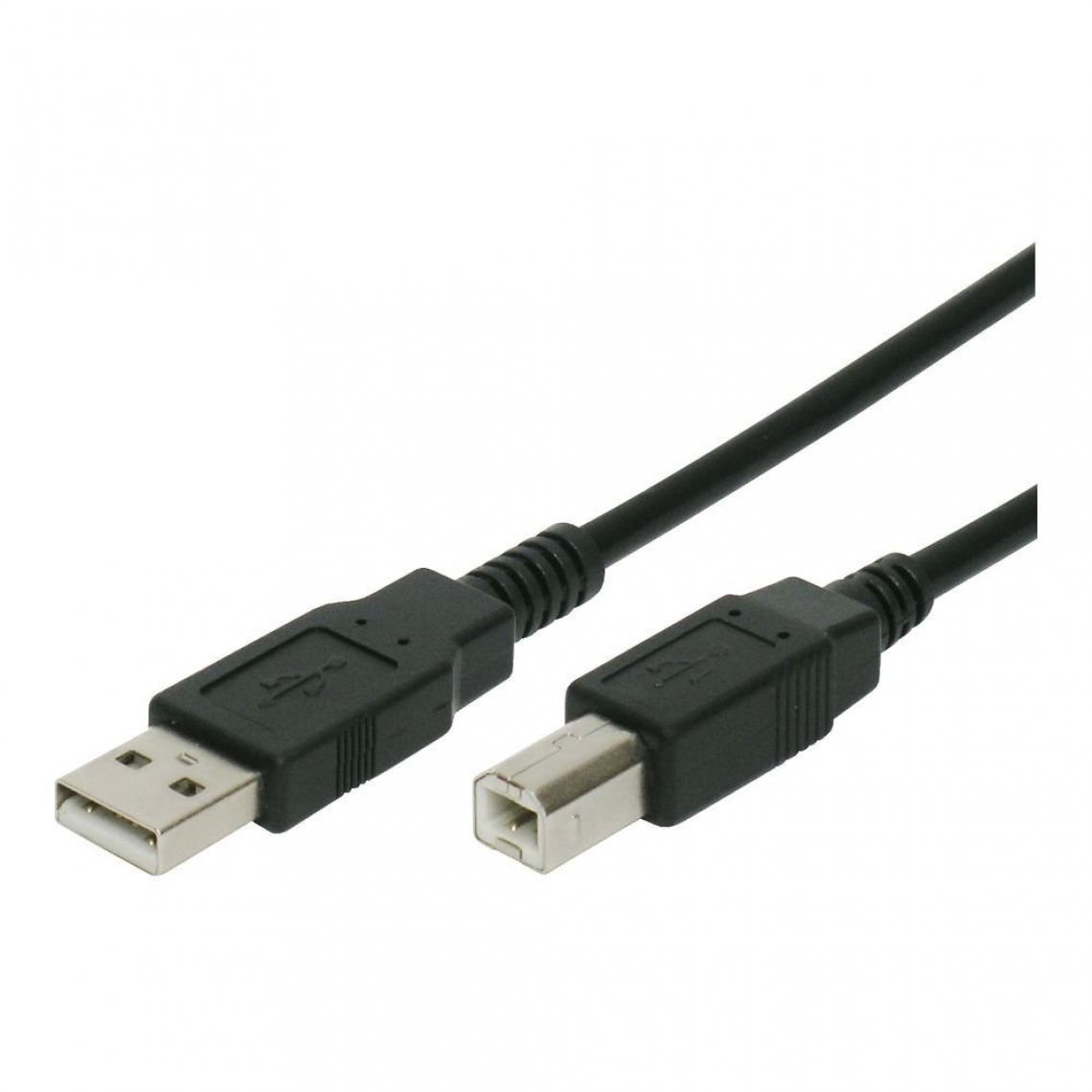 Ineck - INECK - Cable USB 2.0 - type A-male vers B-male - noir ï¿½ 3m - Câble antenne