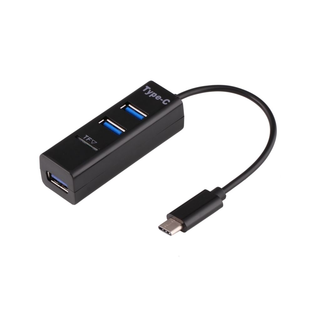 Wewoo - 2 en 1 USB 3.1 noir USB-C / Type-C vers USB 2.0 COMBO 3 Ports HUB + lecteur de carte TF - Hub