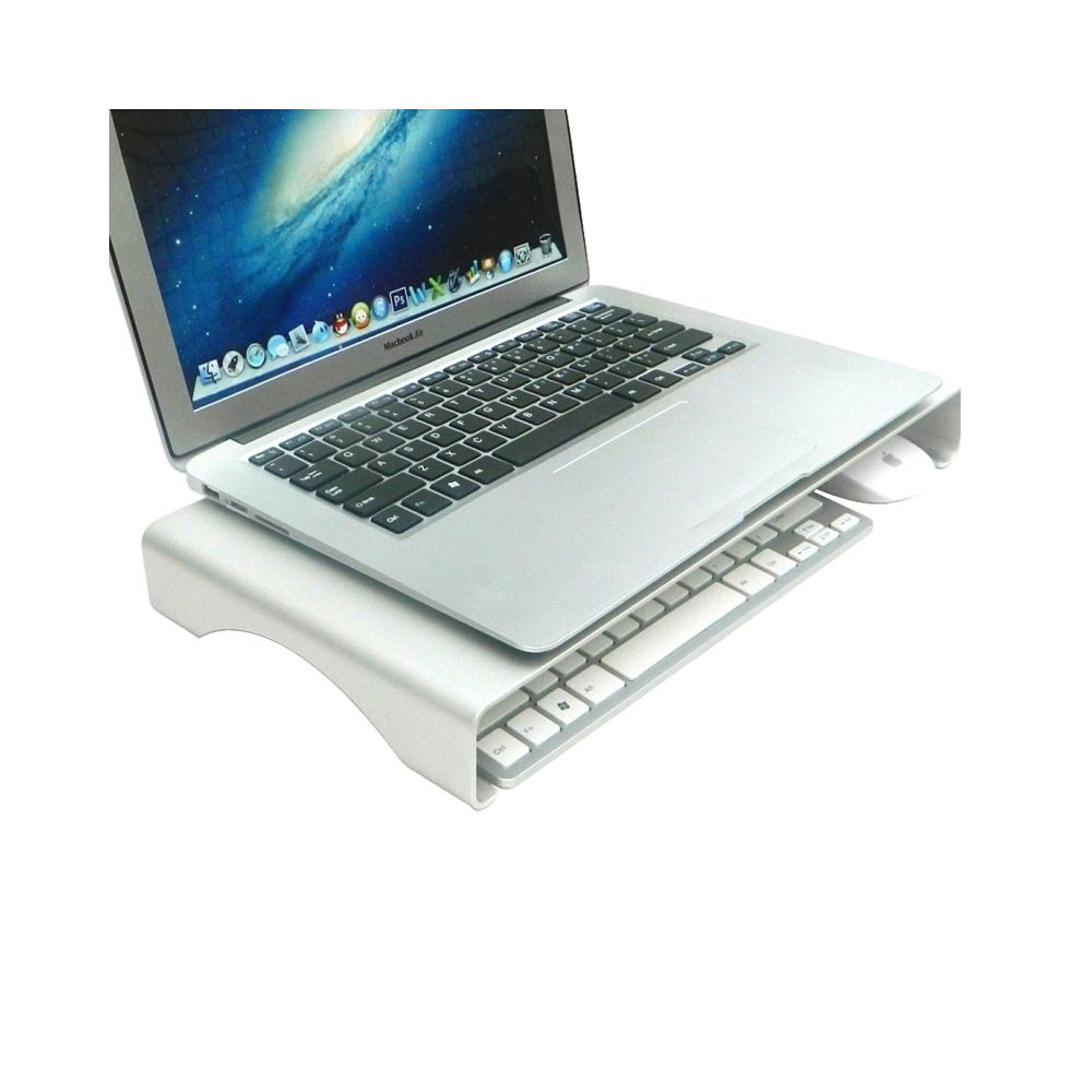 Wewoo - Support Holder argent pour ordinateur portable, petite taille: 40x21x5cm de de hauteur de bureau en alliage d'aluminium universel - Pack Clavier Souris