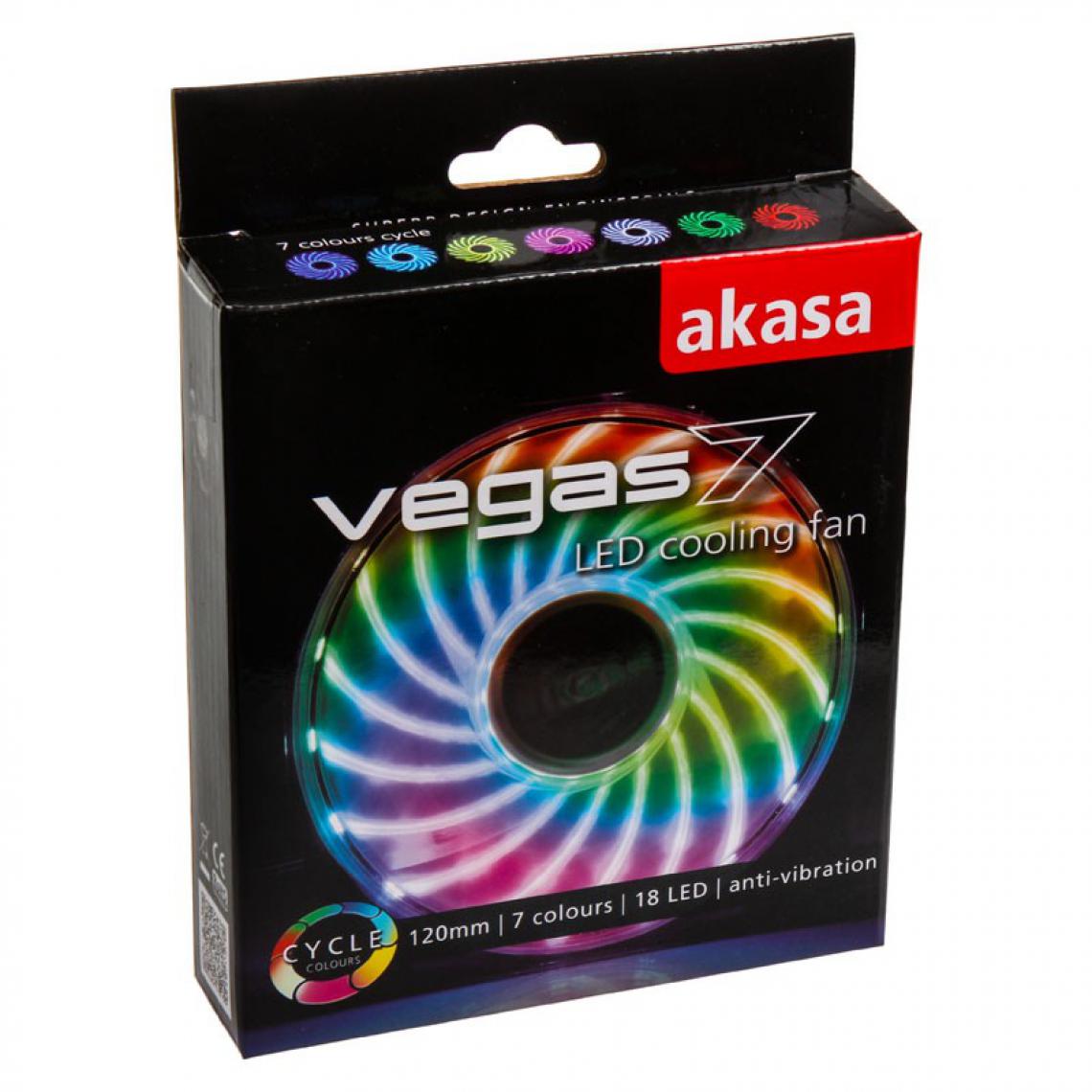 Akasa - Vegas 7 fan LED - Ventilateur Pour Boîtier