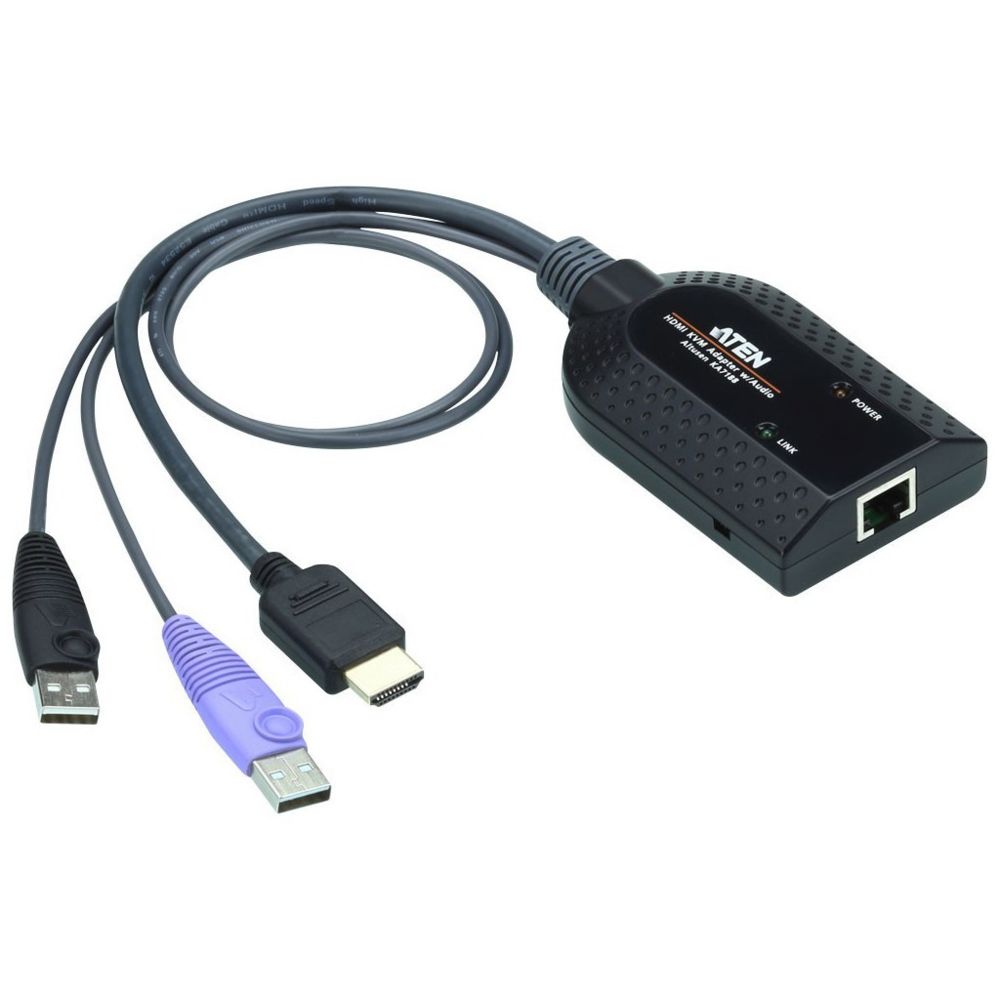 Aten - Câble adaptateur KVM de média virtuel USB ATEN KA7188 USB - Boitier d'acquisition