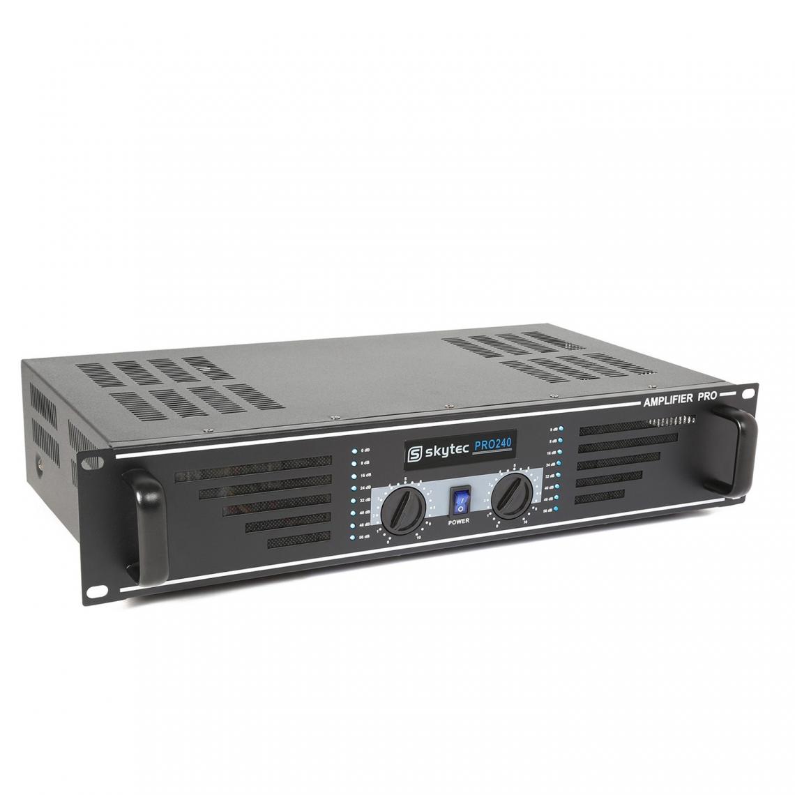 Skytec - Amplificateur sono PRO SkyTec SKY-240B 2x 120 Watts pour Sonorisation DJ - Ampli